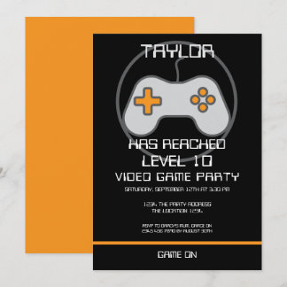 Computer Video Game Player - Geburtstag steigern Einladung