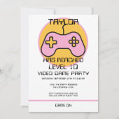 Computer Video Game Player - Geburtstag steigern Einladung (Vorderseite)