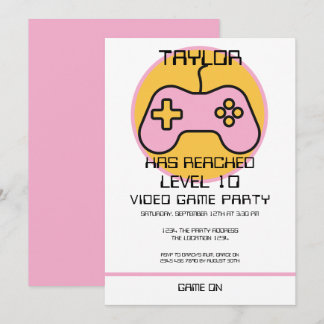 Computer Video Game Player - Geburtstag steigern Einladung