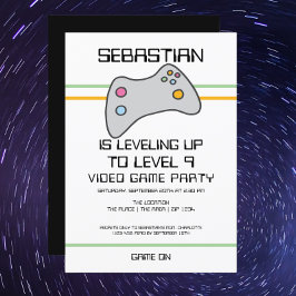 Computer Video Game Player - Geburtstag steigern Einladung