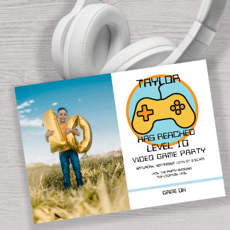Computer Video Game Player - Geburtstag steigern Einladung