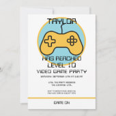 Computer Video Game Player - Geburtstag steigern Einladung (Vorderseite)