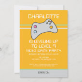 Computer Video Game Player - Geburtstag steigern Einladung (Vorderseite)