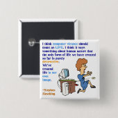 Computer-Viren sind lebendiges (1) Button (Vorne & Hinten)