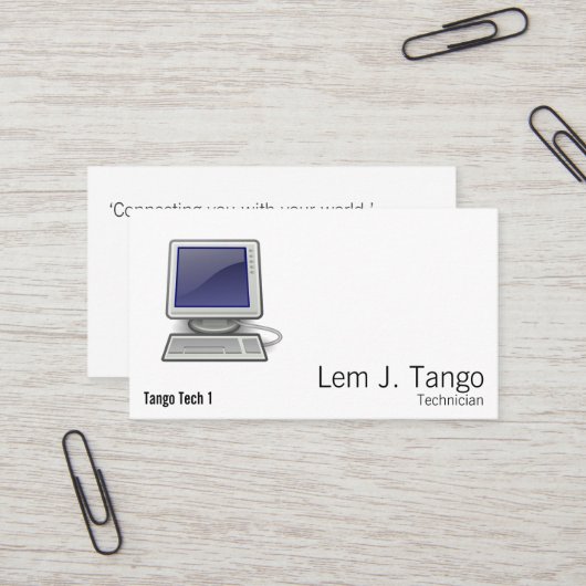 Computer Visitenkarte (Vorderseite/Rückseite Beispiel)