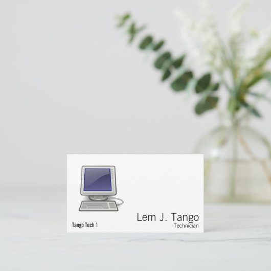 Computer Visitenkarte (Stehend Vorderseite)