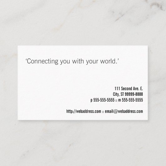 Computer Visitenkarte (Rückseite)