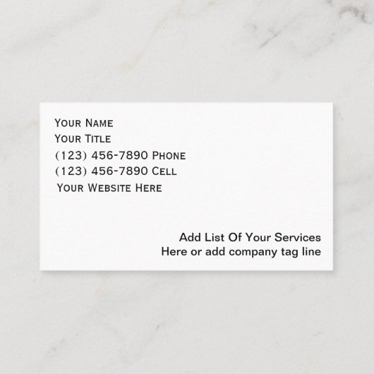 Computer-Visitenkarten Visitenkarte (Rückseite)