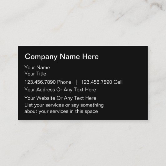 Computer-Visitenkarten Visitenkarte (Rückseite)