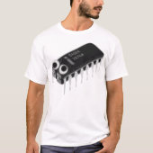Computer-Wanze großes B&W T-Shirt (Vorderseite)