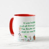 Computer-Weihnachten Tasse (Vorderseite Links)