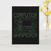 Computer-Whisperer des technischen Supports Karte (Gelbe Blume)