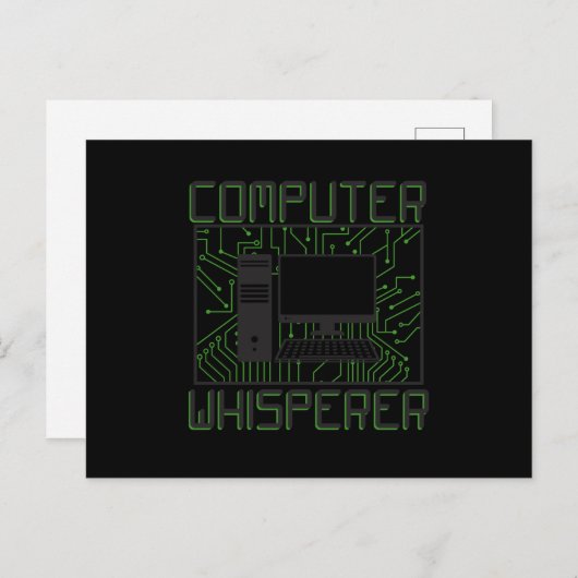 Computer-Whisperer des technischen Supports Postkarte (Vorne/Hinten)