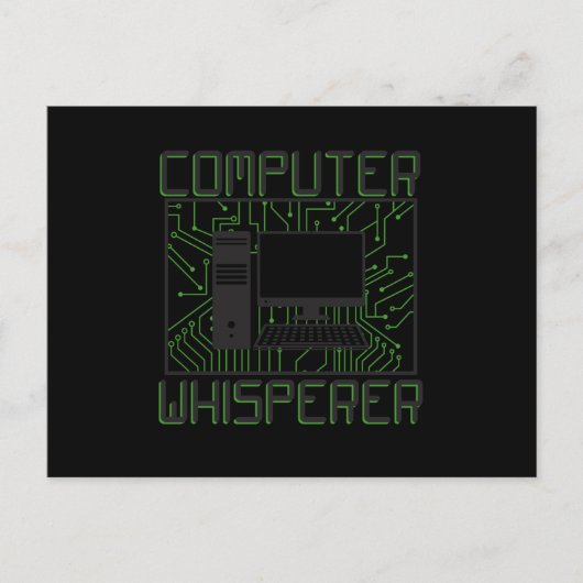 Computer-Whisperer des technischen Supports Postkarte (Vorderseite)