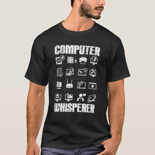 Computer Whisperer Funny Computer Science Geschenk T-Shirt (Vorderseite)