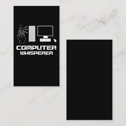 Computer Whisperer Funny Gamer IT Admin Programmer Visitenkarte (Vorne/Hinten)