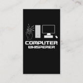 Computer Whisperer Funny Gamer IT Admin Programmer Visitenkarte (Vorderseite)