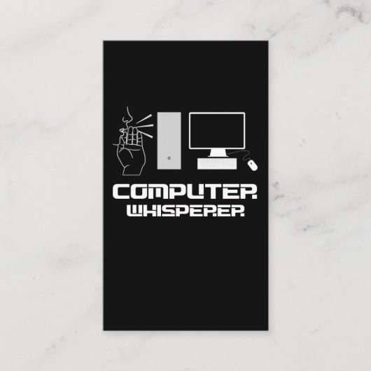 Computer Whisperer Funny Gamer IT Admin Programmer Visitenkarte (Vorderseite)
