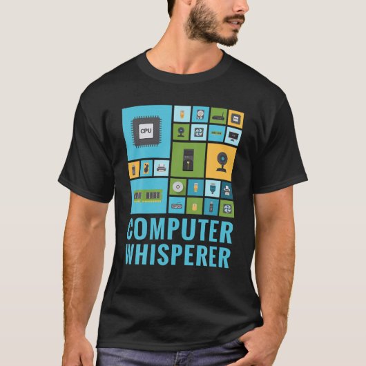 Computer Whisperer Funny IT Tech Support Help Desk T-Shirt (Vorderseite)