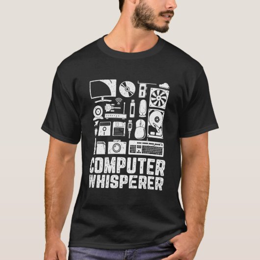 Computer Whisperer Funny Tech unterstützt Nerd Gee T-Shirt (Vorderseite)
