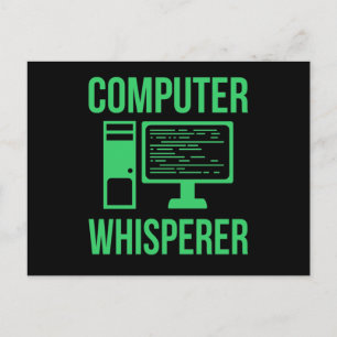 Computer Whisperer IT Tech Software Programmer Ankündigungspostkarte