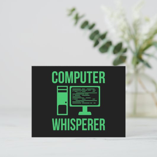 Computer Whisperer IT Tech Software Programmer Ankündigungspostkarte (Stehend Vorderseite)