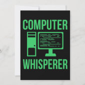 Computer Whisperer IT Tech Software Programmer Dankeskarte (Vorderseite)