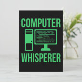 Computer Whisperer IT Tech Software Programmer Dankeskarte (Stehend Vorderseite)
