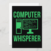 Computer Whisperer IT Tech Software Programmer Dankeskarte (Vorne/Hinten)