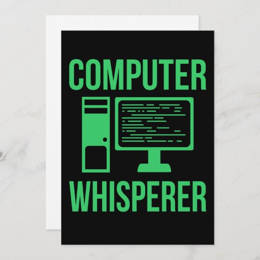 Computer Whisperer IT Tech Software Programmer Dankeskarte (Vorne/Hinten)