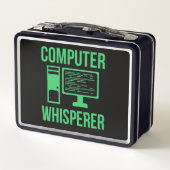 Computer Whisperer IT Tech Software Programmer Metall Brotdose (Rückseite)