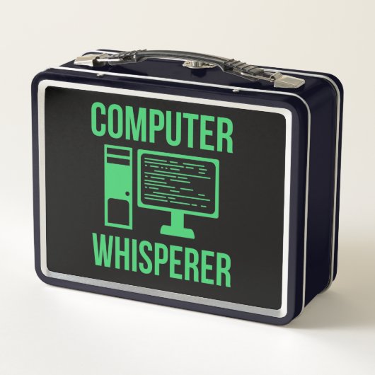 Computer Whisperer IT Tech Software Programmer Metall Brotdose (Rückseite)
