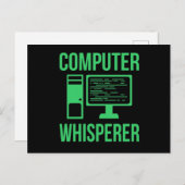 Computer Whisperer IT Tech Software-Programmierer Einladungspostkarte (Vorne/Hinten)