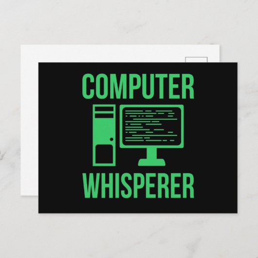 Computer Whisperer IT Tech Software-Programmierer Einladungspostkarte (Vorne/Hinten)