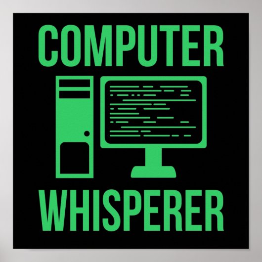 Computer Whisperer IT Tech Software-Programmierer Poster (Vorne)
