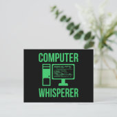 Computer Whisperer IT Tech Software-Programmierer Postkarte (Stehend Vorderseite)