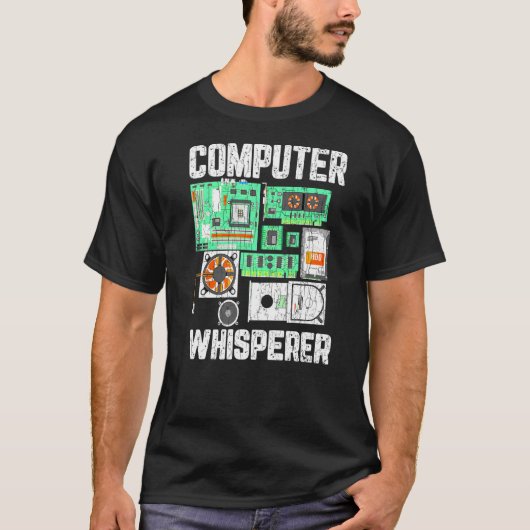 Computer Whisperer IT Techniker Grafik T-Shirt (Vorderseite)