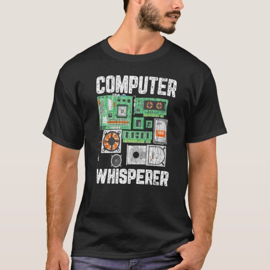 Computer Whisperer IT Techniker Grafik T-Shirt (Vorderseite)