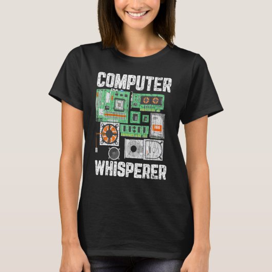 Computer Whisperer IT Techniker Grafik T-Shirt (Vorderseite)
