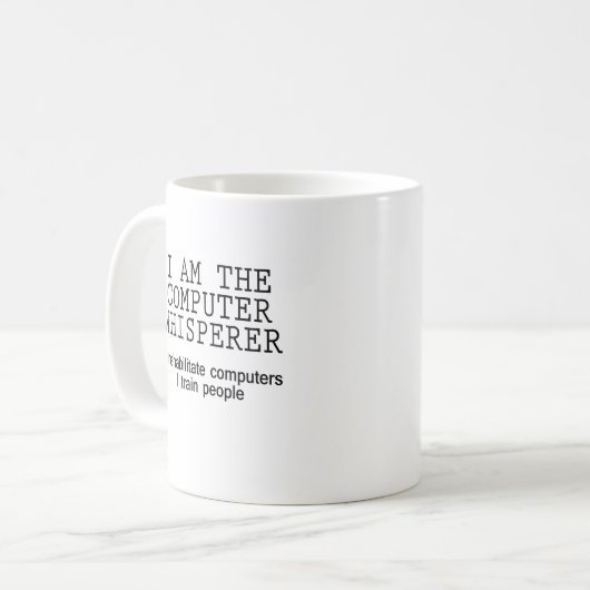 Computer Whisperer Kaffeetasse (Vorderseite Links)