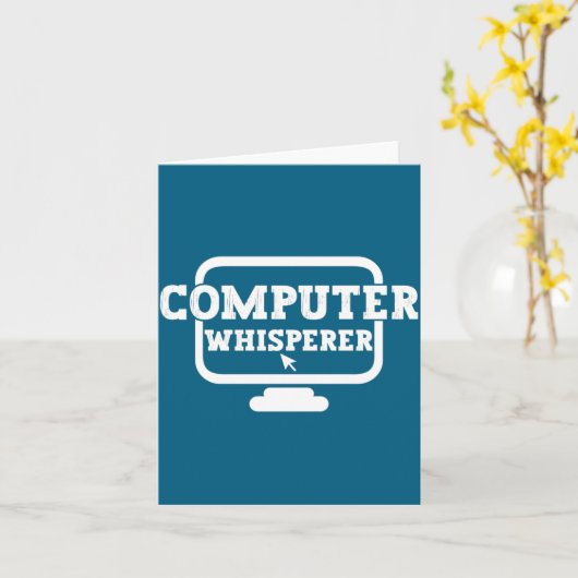 Computer Whisperer Tech Suprt Nerds Geek Funny N Karte (Gelbe Blume)