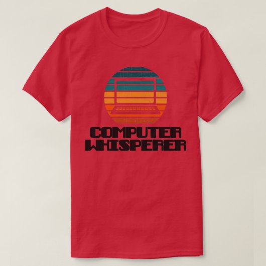 COMPUTER WHISPERER, Vintager Retro-Rückstrahler mi T-Shirt (Design vorne)