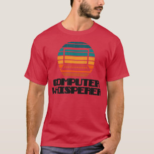 COMPUTER WHISPERER, Vintager Retro-Rückstrahler mi T-Shirt
