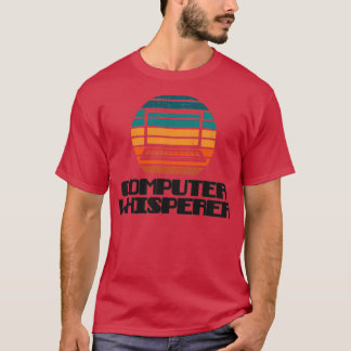COMPUTER WHISPERER, Vintager Retro-Rückstrahler mi T-Shirt