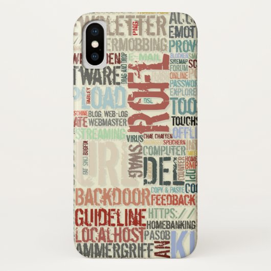 Computer-Wörterbuch in Farben Case-Mate iPhone Hülle (Rückseite)