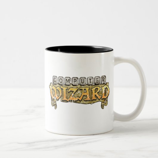 Computer-Zauberer-Tasse 2008 Zweifarbige Tasse (Rechts)