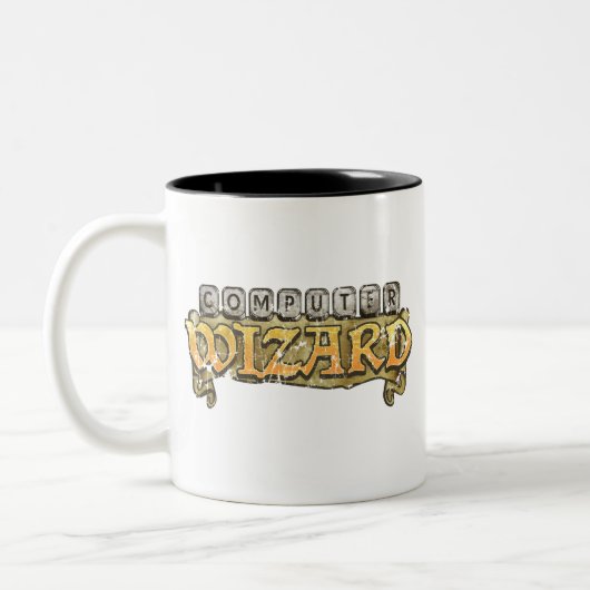 Computer-Zauberer-Tasse 2008 Zweifarbige Tasse (Links)