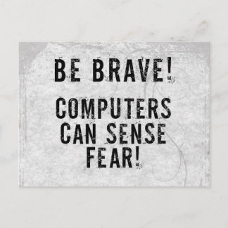 Computerangst Postkarte