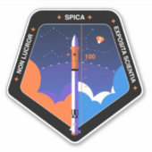 Computeraufkleber mit Spica Mission Patch Aufkleber (Vorderseite)
