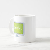 Computerbildschirmgetext Kaffeetasse (Vorderseite Links)
